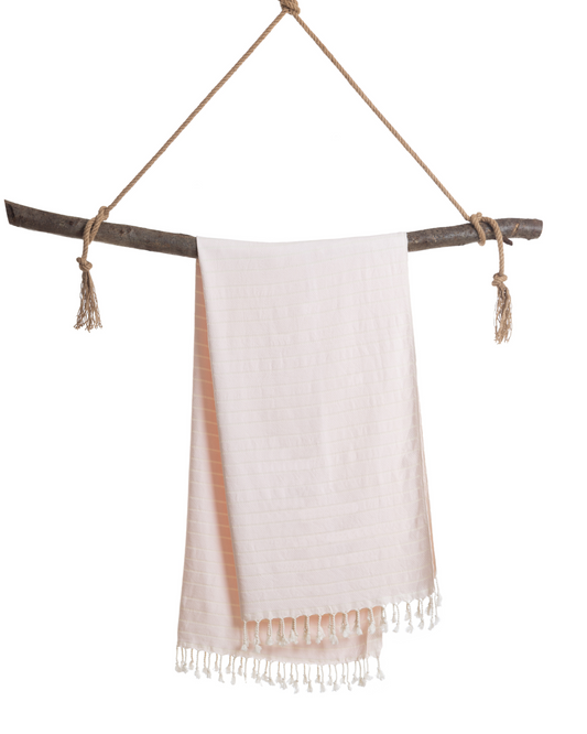 ILVA Turkish Hammam Towel, Spa & Sauna Towel / Made of Bamboo and Cotton - Pink-3
